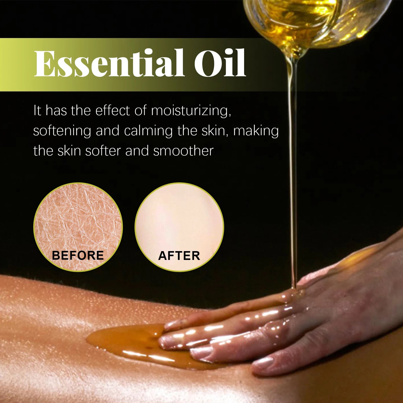 1set Aromatherapy Plant Essential Oil Set Massage Body Smooth Skin Relaxing Mood Relieve Fatigue Moisturizing Body Oil