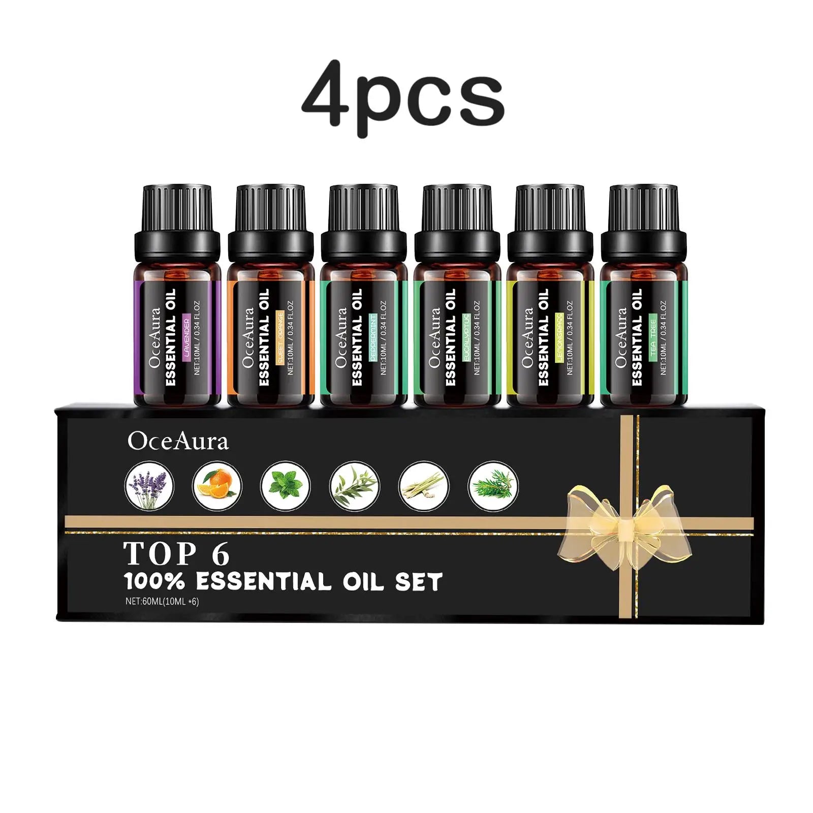 1set Aromatherapy Plant Essential Oil Set Massage Body Smooth Skin Relaxing Mood Relieve Fatigue Moisturizing Body Oil