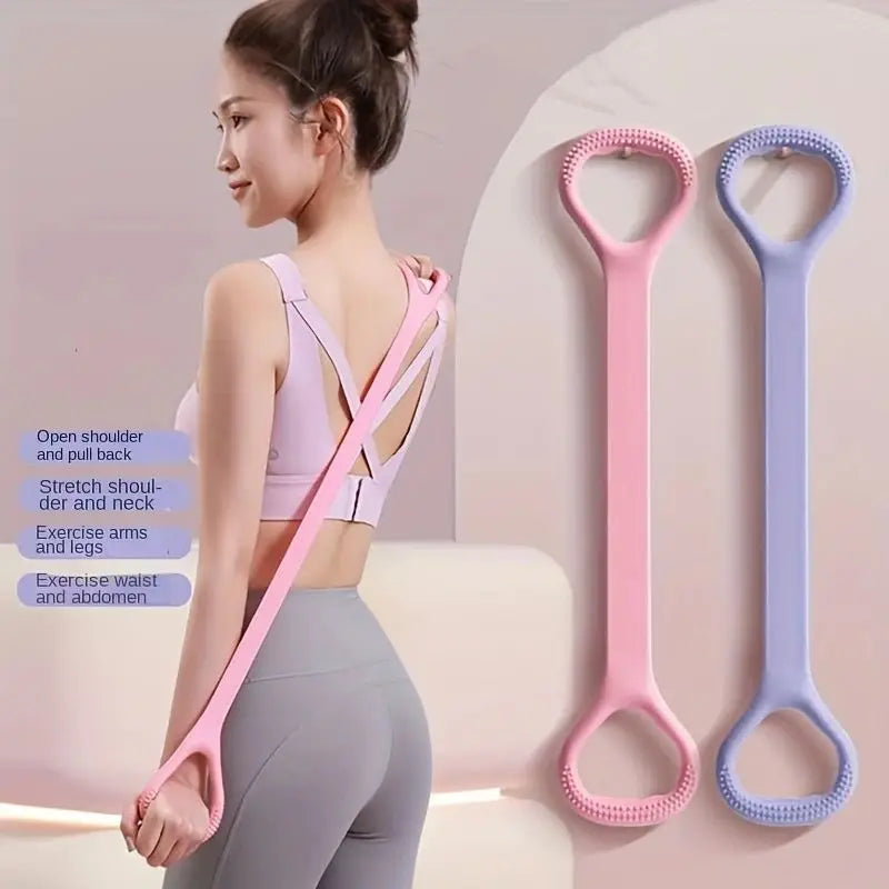 Pilates Resistance Bands with Silicone Coating - Non-Slip Yoga Straps for Home Gym, Stretching & Rehabilitation Exercises