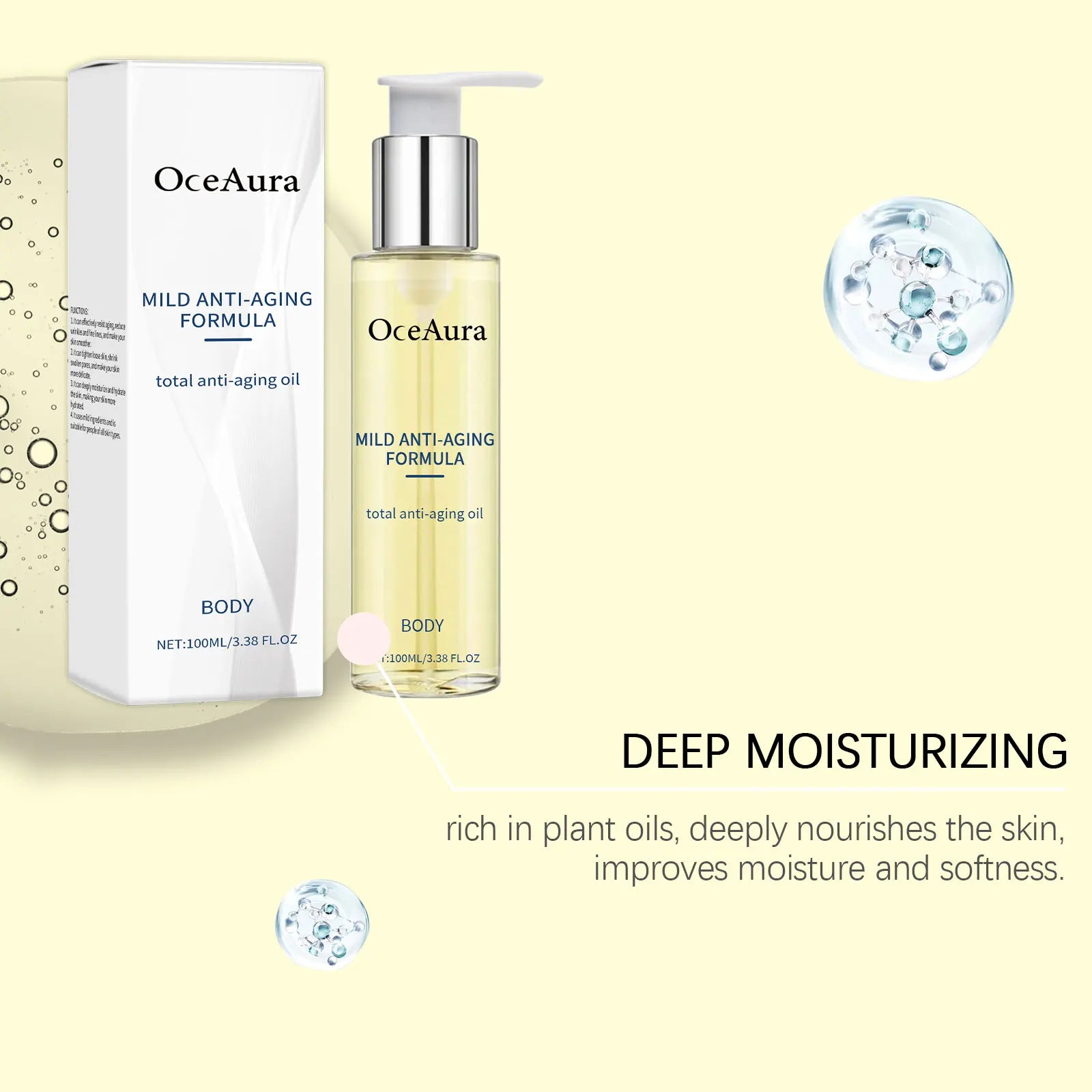 Body Skin Care Oil Mild Nourishing Prevent Aging Remove Wrinkles Improve Smoothness Pore Shrink Hydrating Body Oil