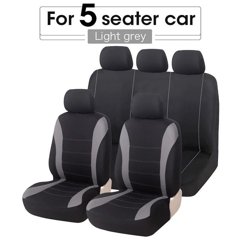 5PCS Car Seat Covers Set Universal Fit Most Car Covers Stain Resistant Fashion Seat Covers Protecting Seats