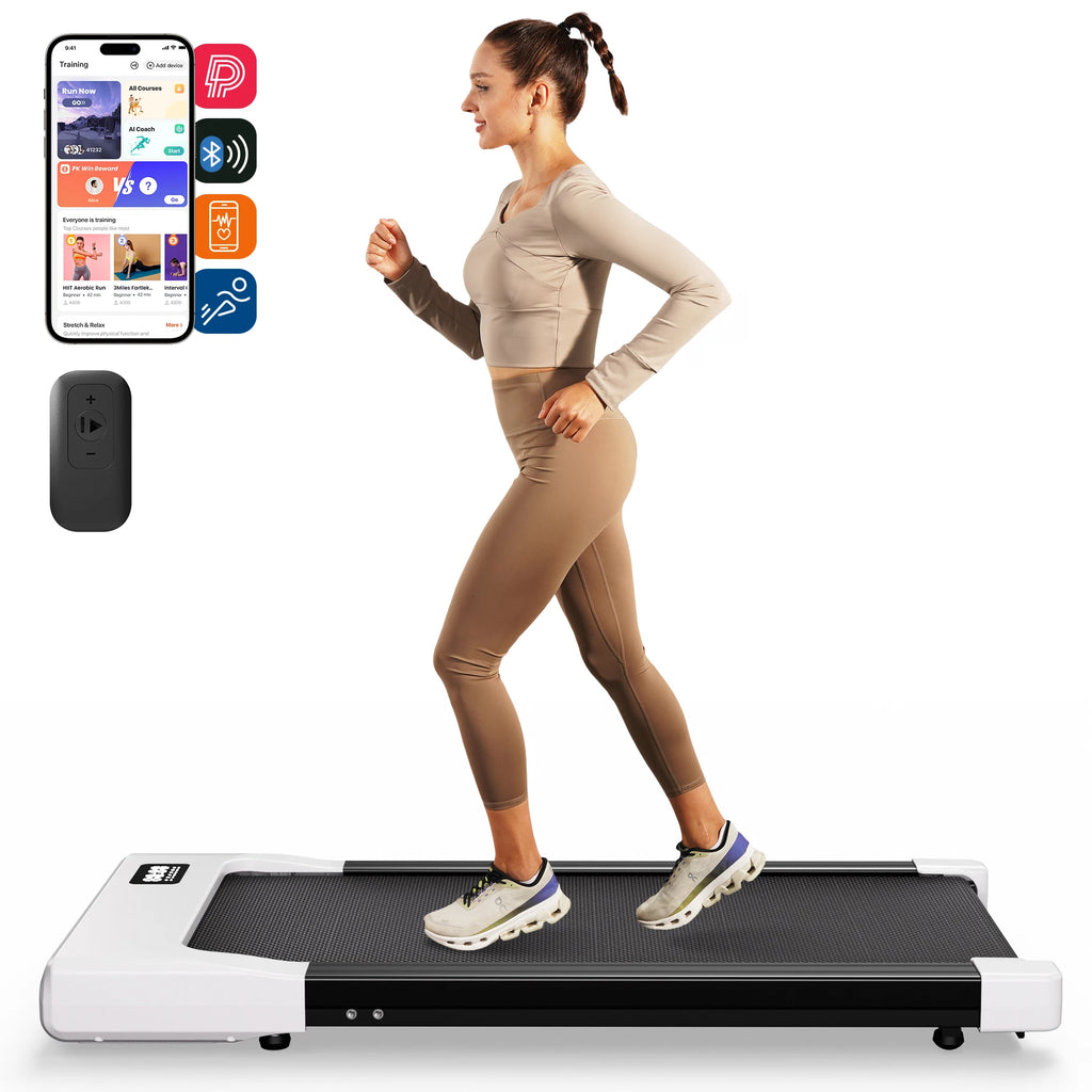 Walking Pad Under Desk Treadmill 2 in 1 Portable Treadmill with Remote Control LED Display 2.5HP Walkingpad for Home&Office
