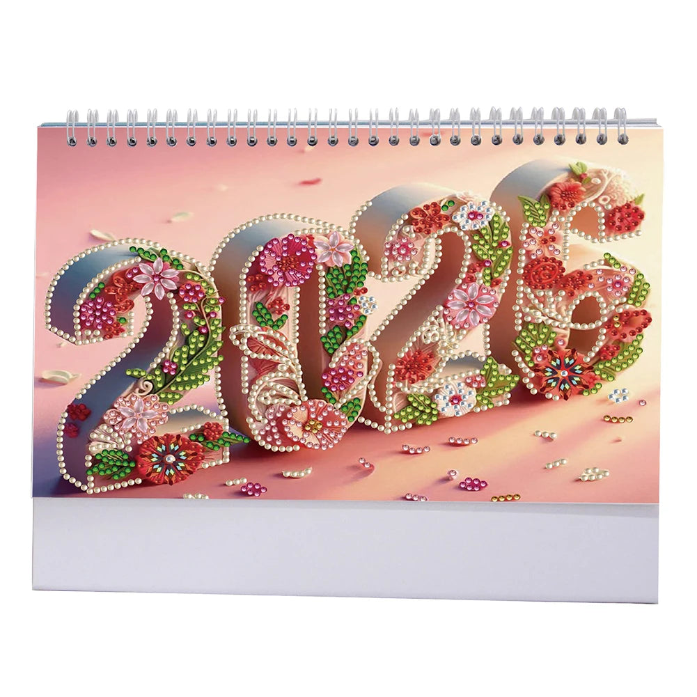 2026 Calendar DIY Diamond Painting Art Kit Diamond Painting Kit DIY Diamond Art Desk Calendar for Home Office School Scheduling