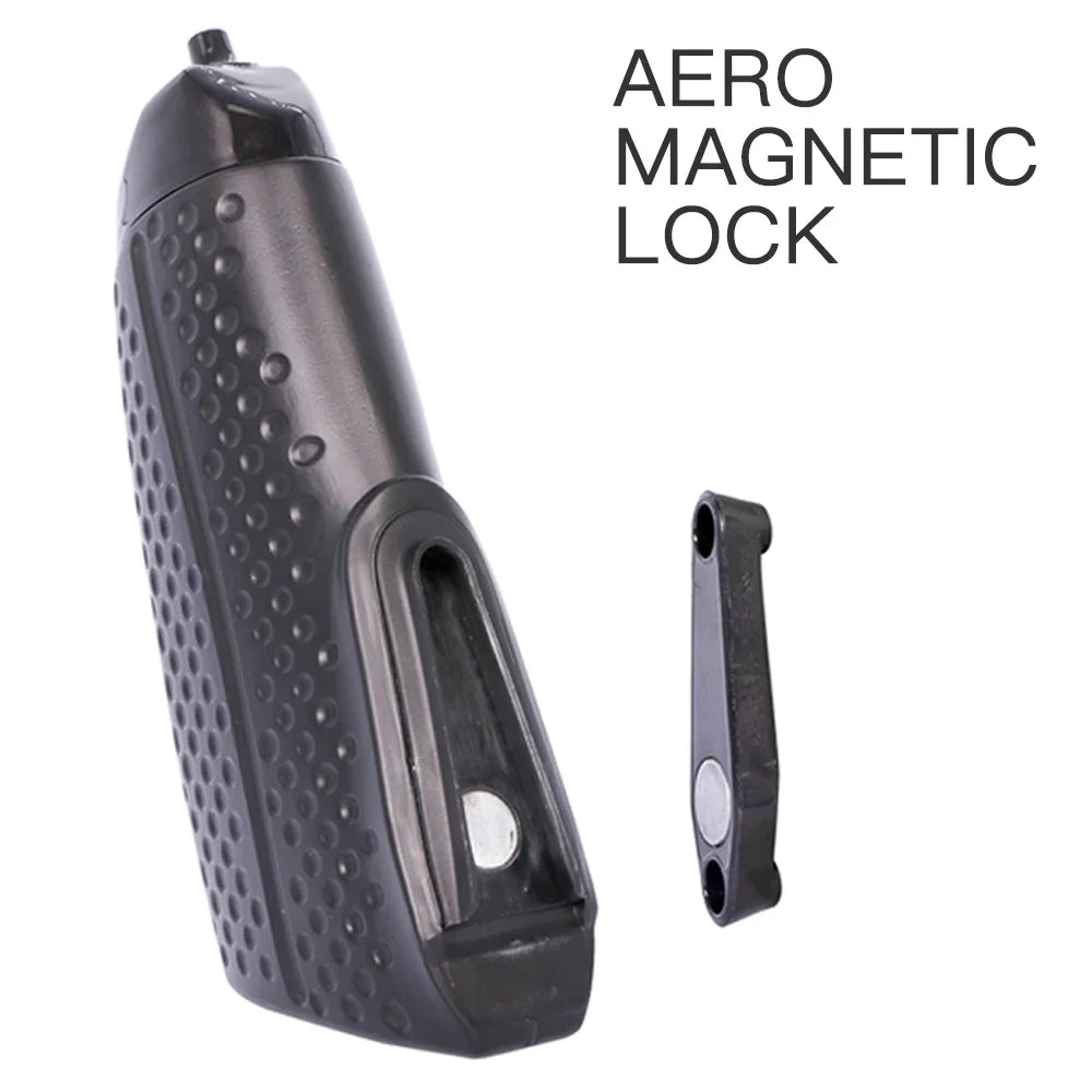 Bike Water Bottle With Attached Bottle Cage Magnetic Mounting Base