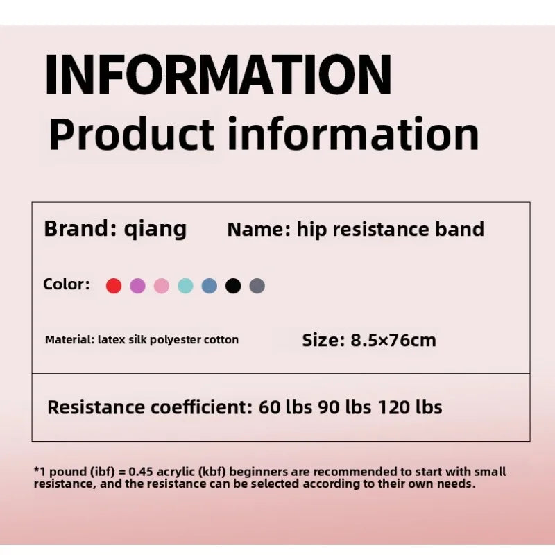 Squat Resistance Band Hip Bands Hip Turning Circle Hip Circle Elastic Band Indoor Training Fitness Yoga Rally Band