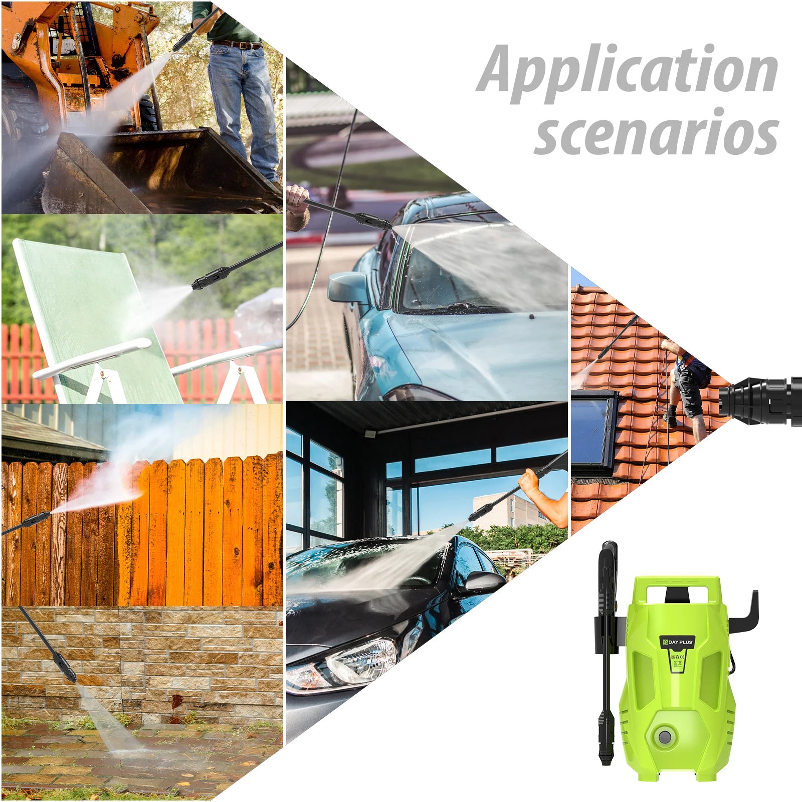 High Pressure Washer  1.32GPM, Multi-IN-1 Jet Nozzle, Portable Electric Jet Washer for Cars Garden Home Patio Power Tool