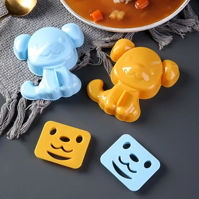 DIY Kids Animals Mold Gadgets Ball Mold Baby 3pc/Set Sushi Accessoires Kitchen Sushi Breakfast Mold Bento Cartoon Sandwich Rice
