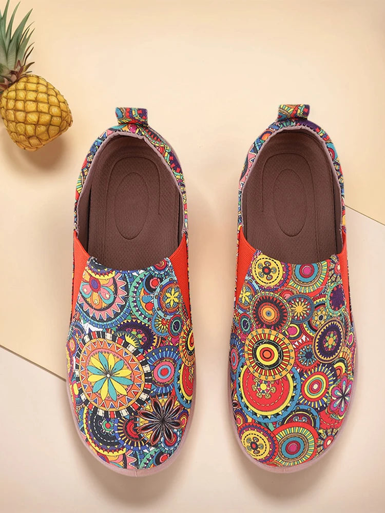 Women Loafers Casual Travel Shoes Anti Slip Slip On Flats Breathable Lightweight Walking Loafers Comfortable for Outdoor Travel