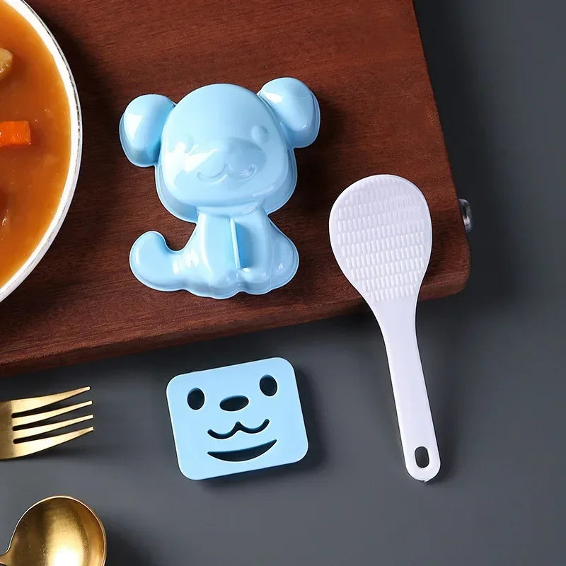 DIY Kids Animals Mold Gadgets Ball Mold Baby 3pc/Set Sushi Accessoires Kitchen Sushi Breakfast Mold Bento Cartoon Sandwich Rice