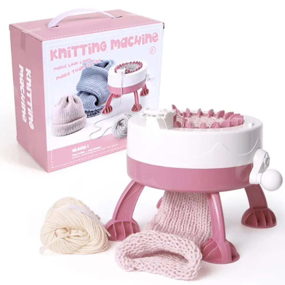 DIY Plastic Hand Knitting Sewing Machine Children Weaving Toy Tool Accessories(22 needles)  easy to carry and use