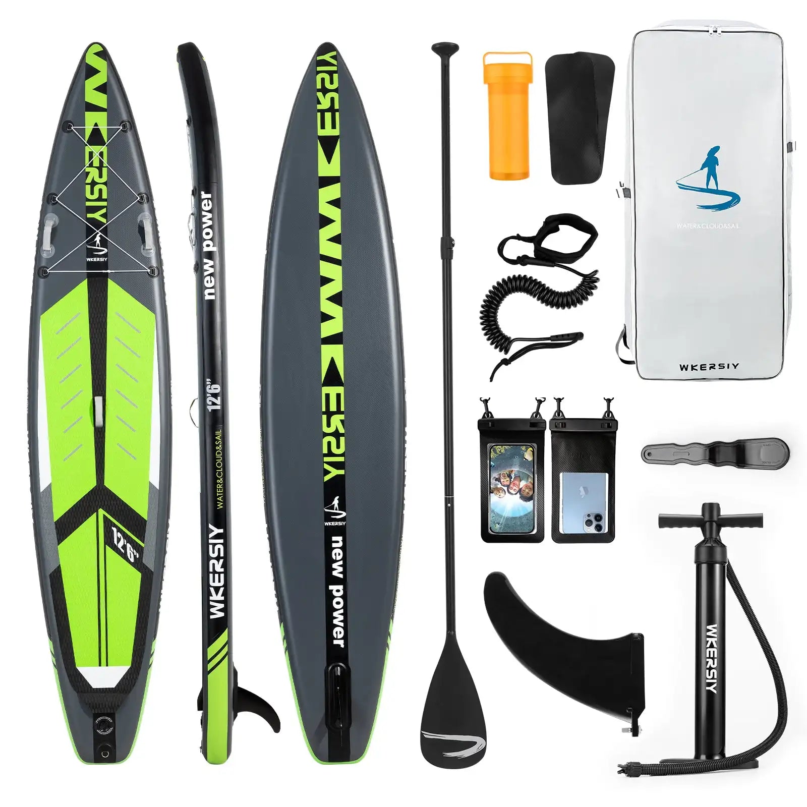 Surfboard Paddle Board 12ft6in Green stand up paddleboard Padel inflatable Paddle Wholesale Tabla Surf Water