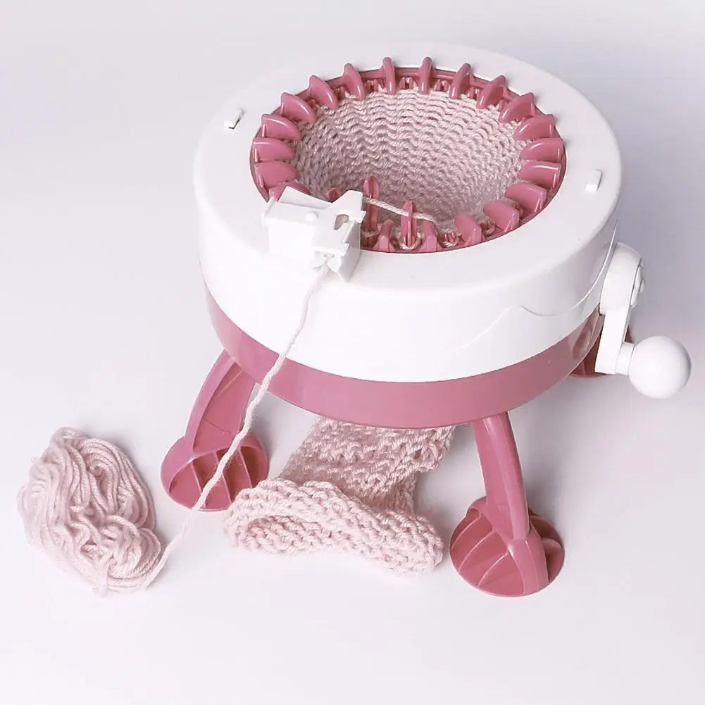 DIY Plastic Hand Knitting Sewing Machine Children Weaving Toy Tool Accessories(22 needles)  easy to carry and use