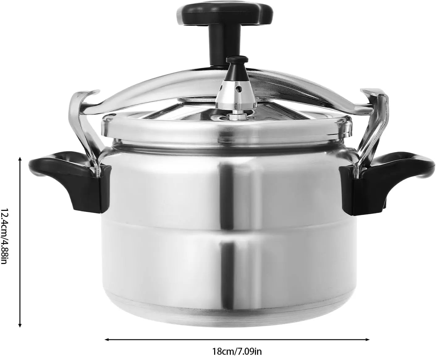 3L/3.17Qt Mini Pressure Cooker Aluminum Alloy Quick Cooking Pressure Canner Kitchen Pot for Hotel Restaurant and Home Kitchens