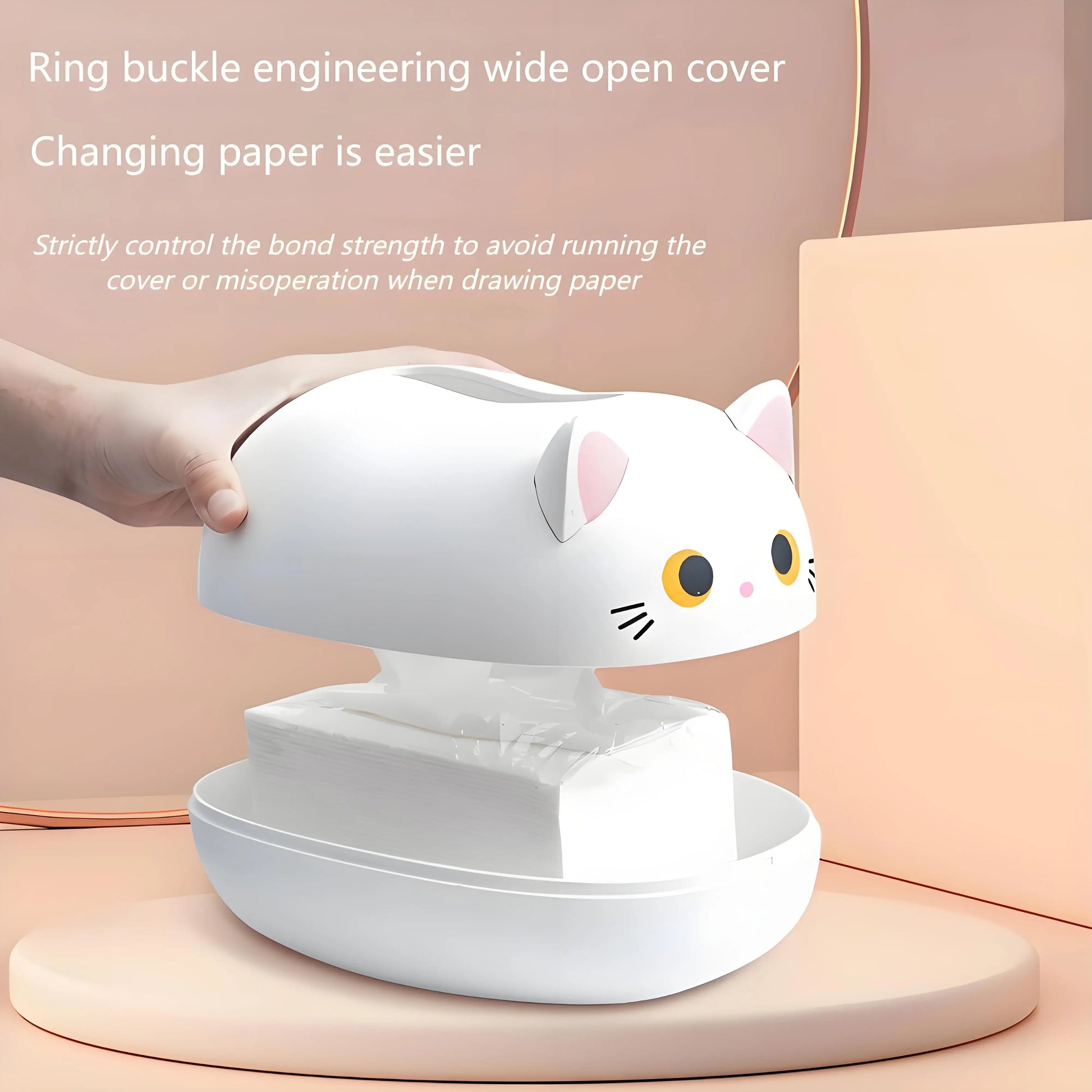 Elegant Tissue Box Holder – Multi-Functional Cartoon Design for Living Room, Kitchen, Bathroom, with Toothpick Slot