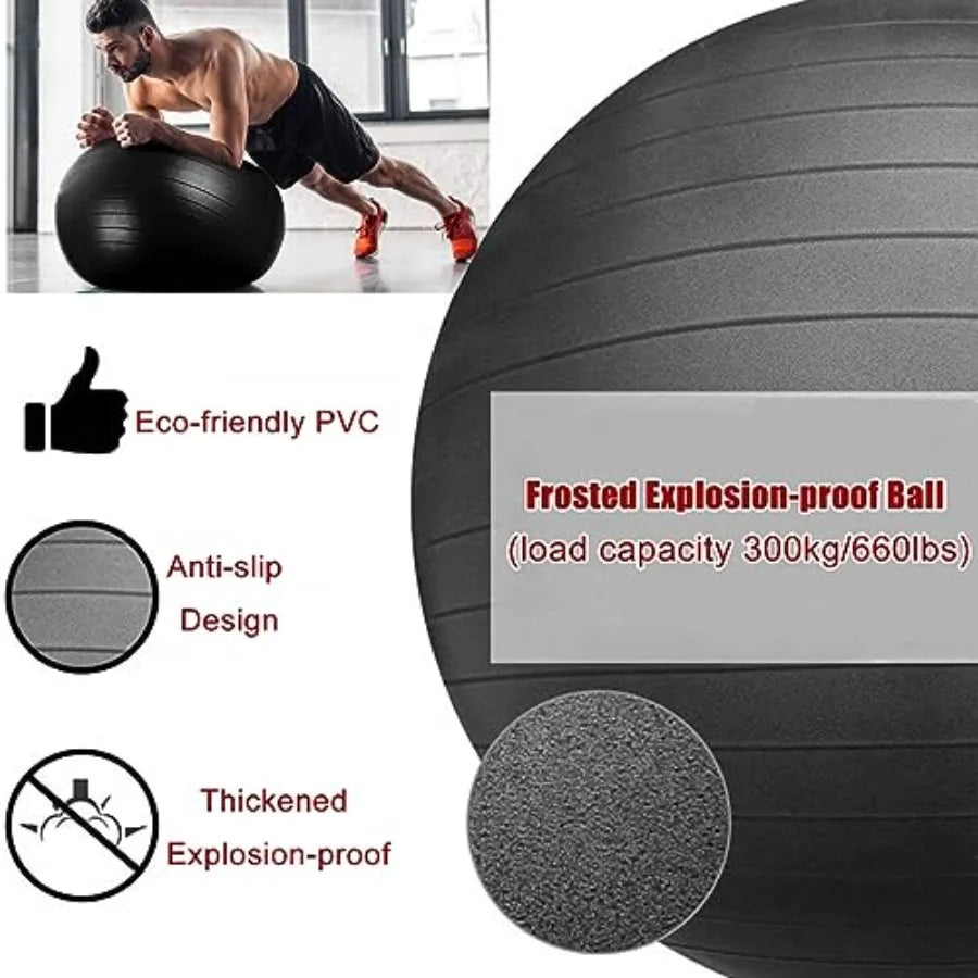 Ergonomic Office Yoga Ball Chairs for Adults Desk Purple Ball Balance Posture Chair with Wheels Ball and Foot Pump Exercise Bal