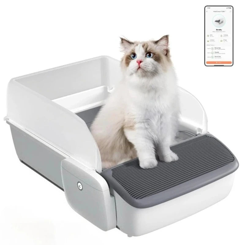 Automatic Self-Cleaning Cat Litter Box Odor-Free Oversized Intelligent Cat Toilet Large Semi-Enclosed Cat Sandbox Pet Supplies