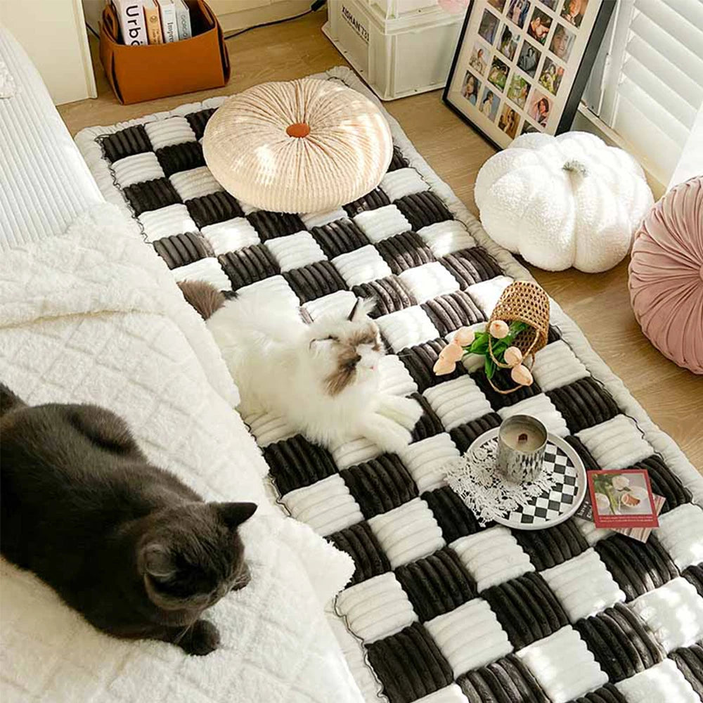 Dog Bed Mat Warm Pet Cat Scratchable Blanket Anti-slip Washable Cushion Sofa Couch Cover Protector For Large Dogs