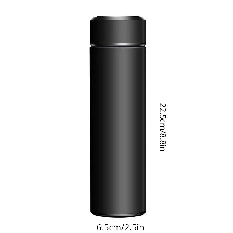 500ml Black Stainless Steel Smart Thermos With Temperature Display