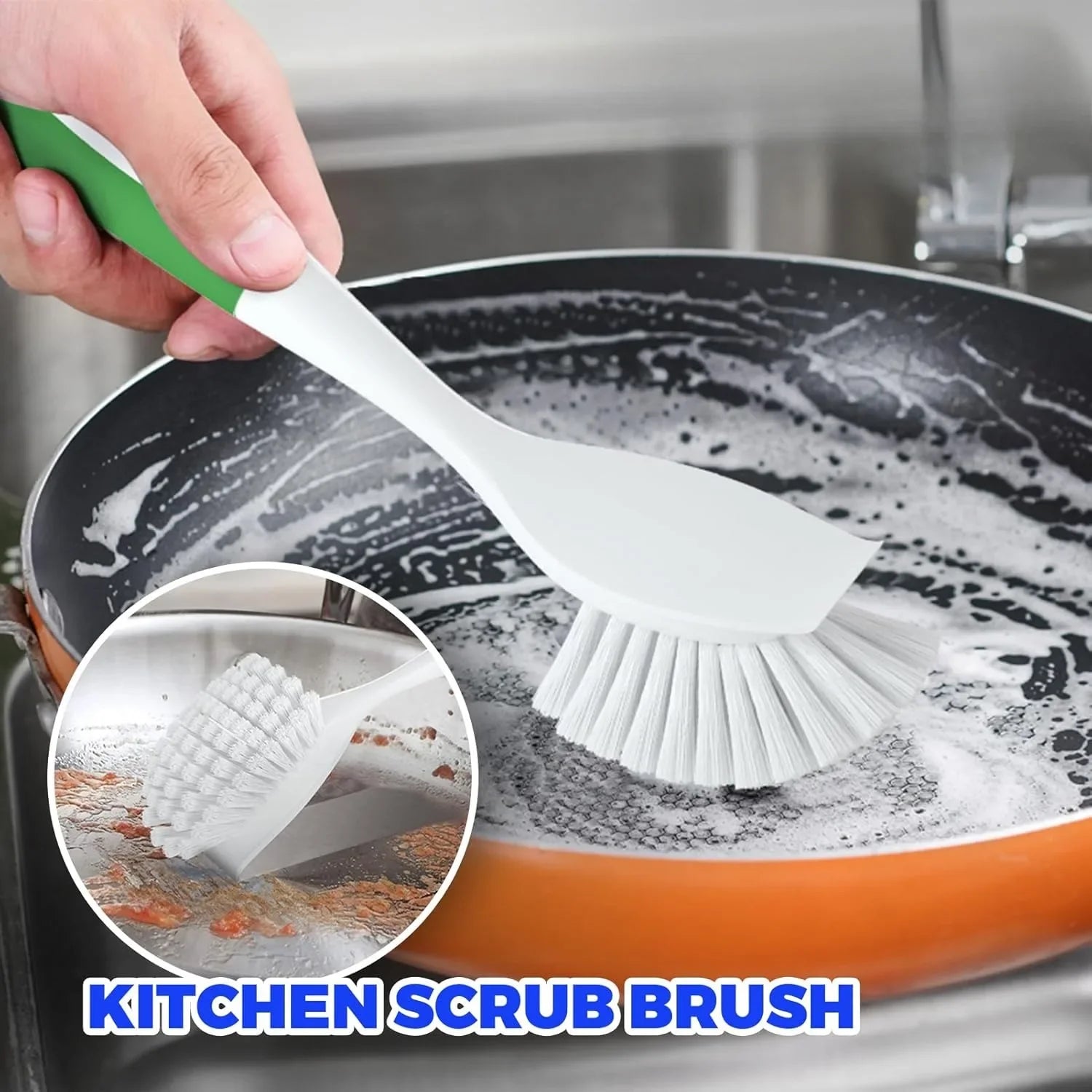 5Pack Kitchen Cleaning Brush, Green