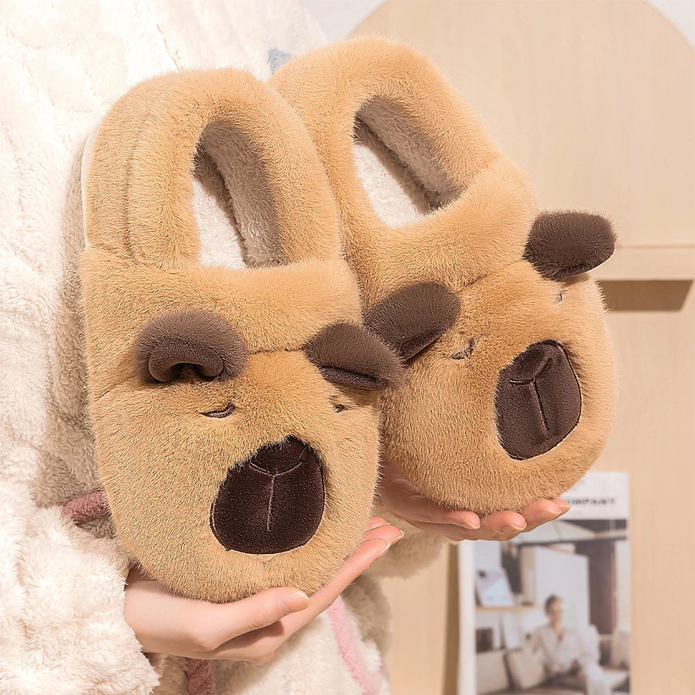 Slippers Slip-on House Shoes Comfortable Furry Animal Slippers Non-Slip Fuzzy  Slippers for Autumn Winter
