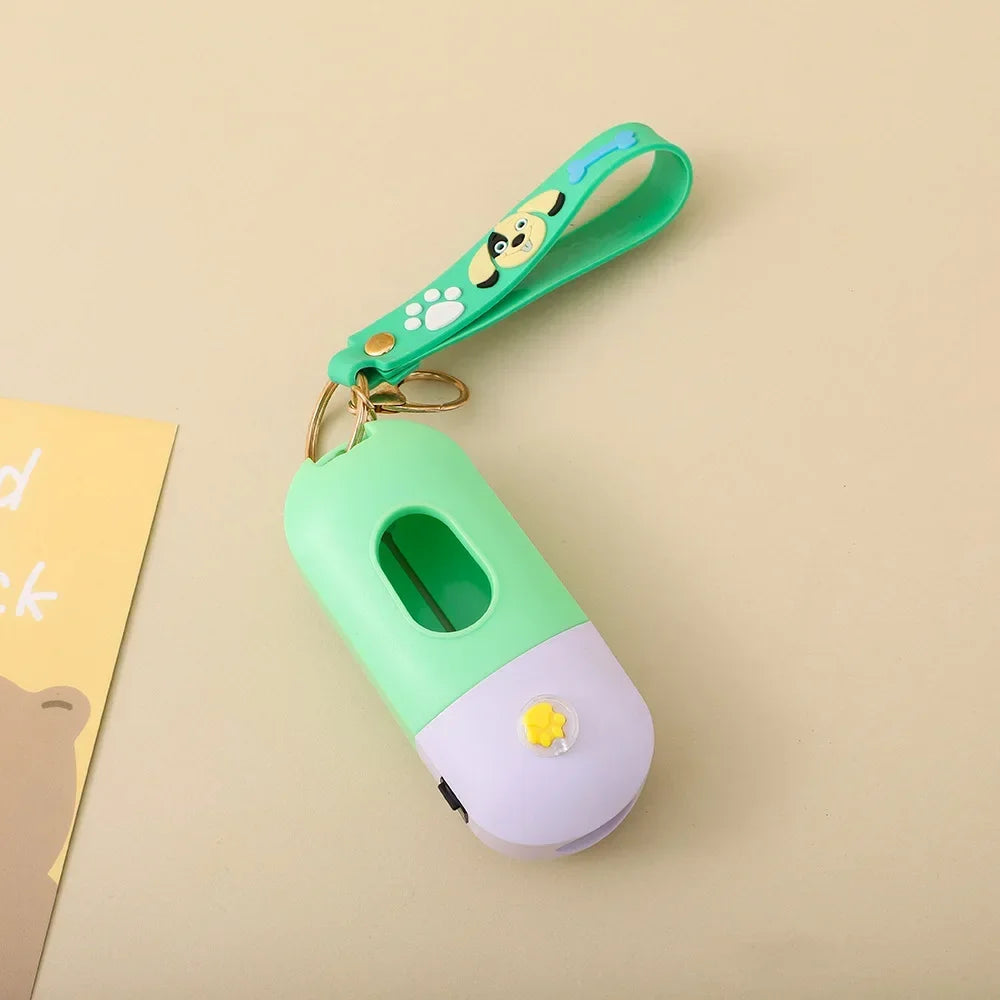 Portable Dog Poop Bag Dispenser Waste Bags Holder Dispensers Bags Outdoor Pet Trash Bags Dog Carriers Pet Accessories