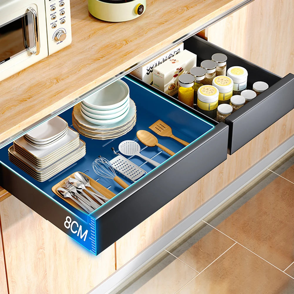 Pull Out Cabinet Organizer, Carbon Steel Slide Out Drawers Pantry Shelves, Home Organizers For Kitchen Bathroom Pantry