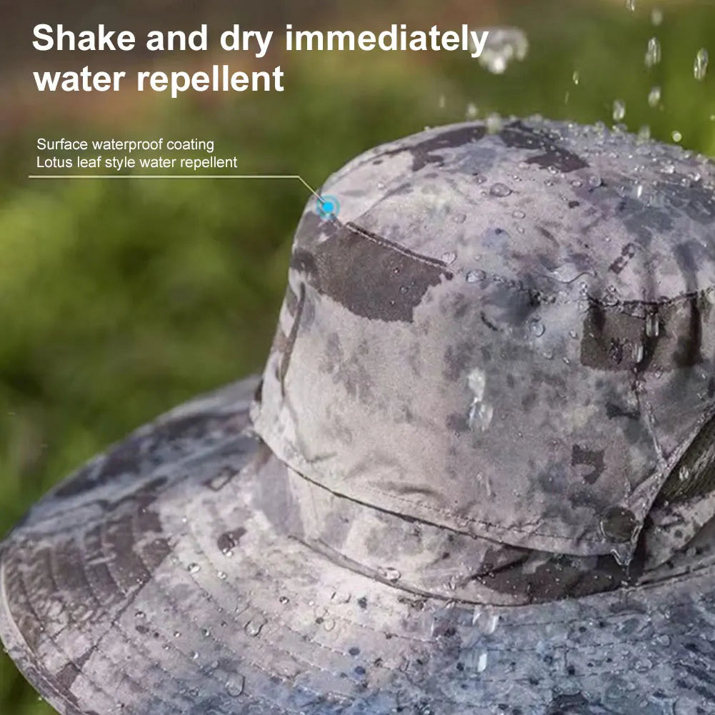 Outdoor Solar Fan Hat UV Protection Sun Hat with 1/2 Solar Powered Fans Cap Breathable Wide Brim Fishing Hat for Camping Hiking