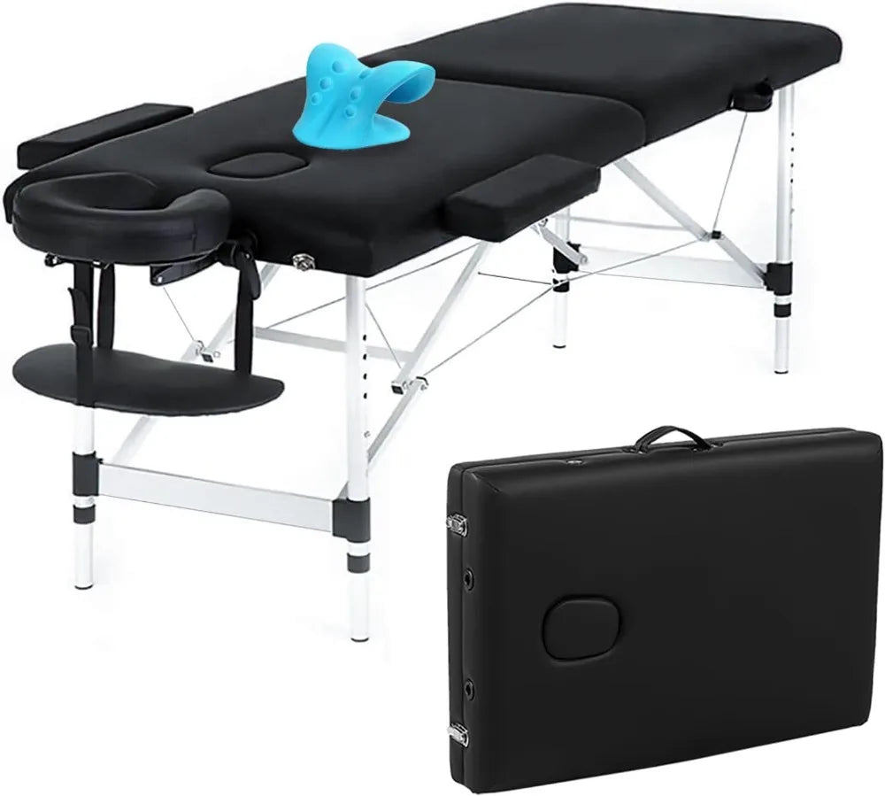 Massage Table, 84 Inch Massage Bed with Neck Stretcher Adjustable Lash Bed Massage Bed Tattoo Table for Eyelash Extensions