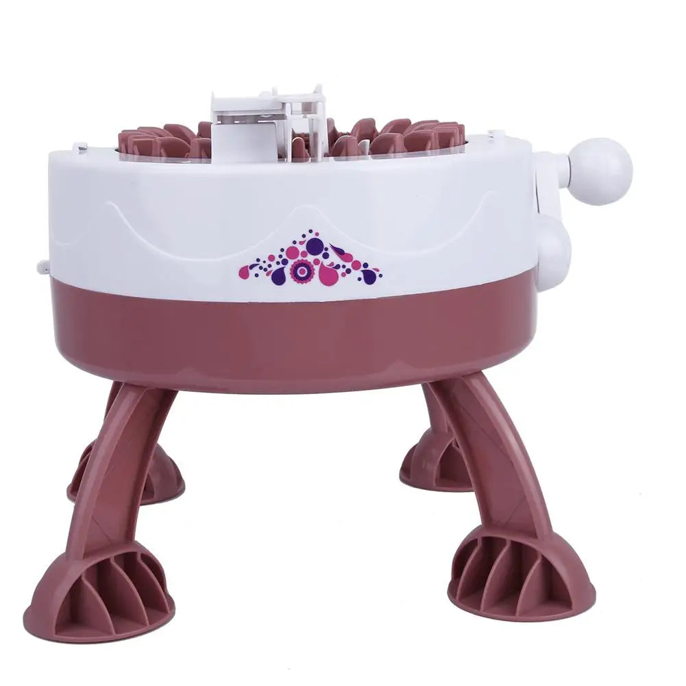 DIY Plastic Hand Knitting Sewing Machine Children Weaving Toy Tool Accessories(22 needles)  easy to carry and use