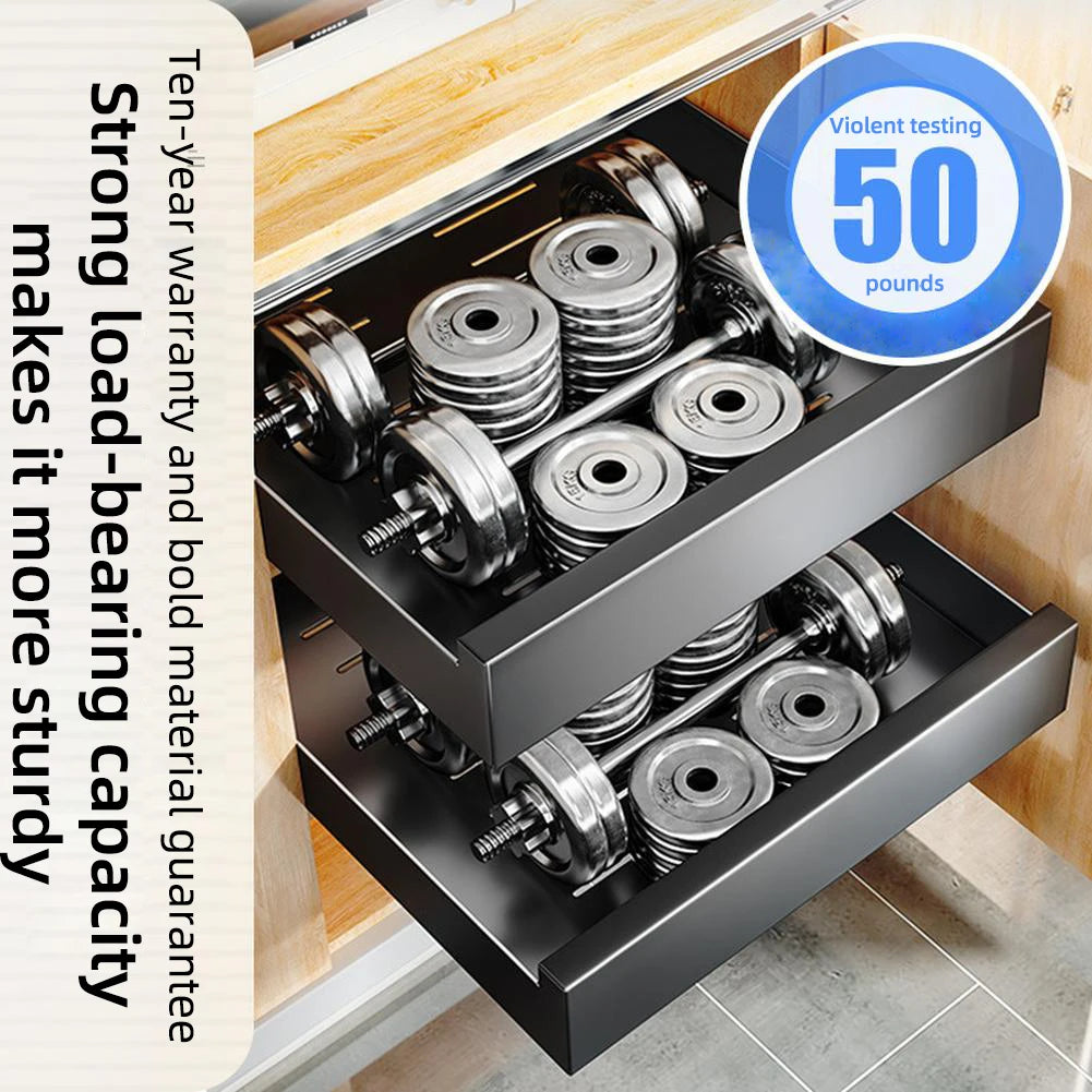Pull Out Cabinet Organizer, Carbon Steel Slide Out Drawers Pantry Shelves, Home Organizers For Kitchen Bathroom Pantry