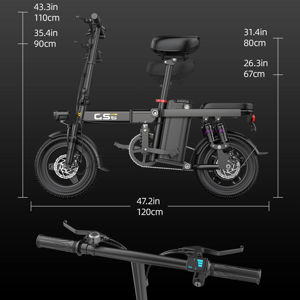 Electric Bike for Adults Teen-Folding Electric Bicycle 750W Peak Motor,20+MPH 35 Miles,Commuter Ebike 48V 15AH Removable Battery