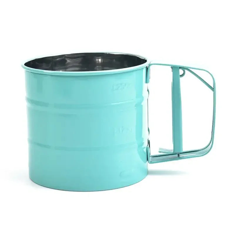 1 Pcs Stainless Steel Sieve Cup Powder Flour Baking Tool Icing Sugar Mesh Sieve Colander Crank Sifter Kitchen Tools Cocina Knife