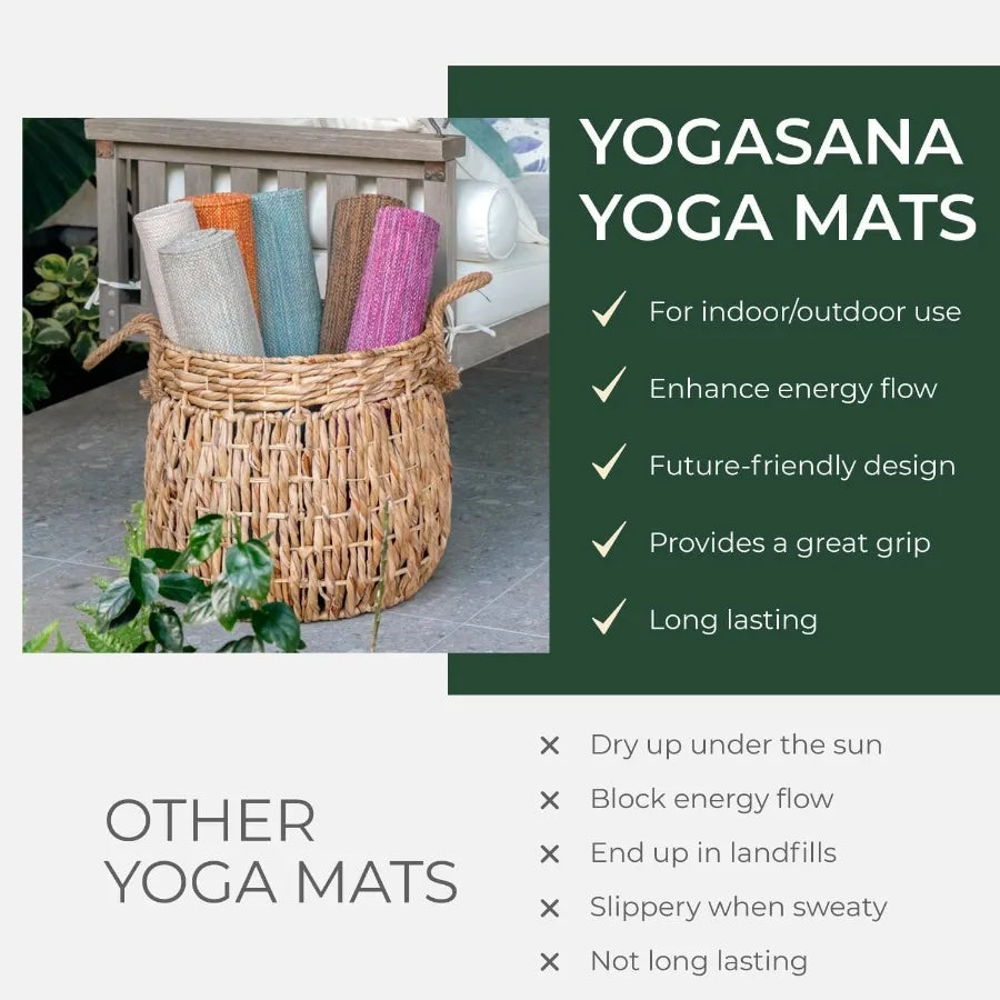 Organic Cotton Yoga Mat Non Slip HandWoven Foldable Yoga Rug Provides Excellent Comfort Traction Support Travel Extra Thick Yog