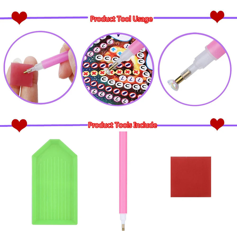 2026 Calendar DIY Diamond Painting Art Kit Diamond Painting Kit DIY Diamond Art Desk Calendar for Home Office School Scheduling