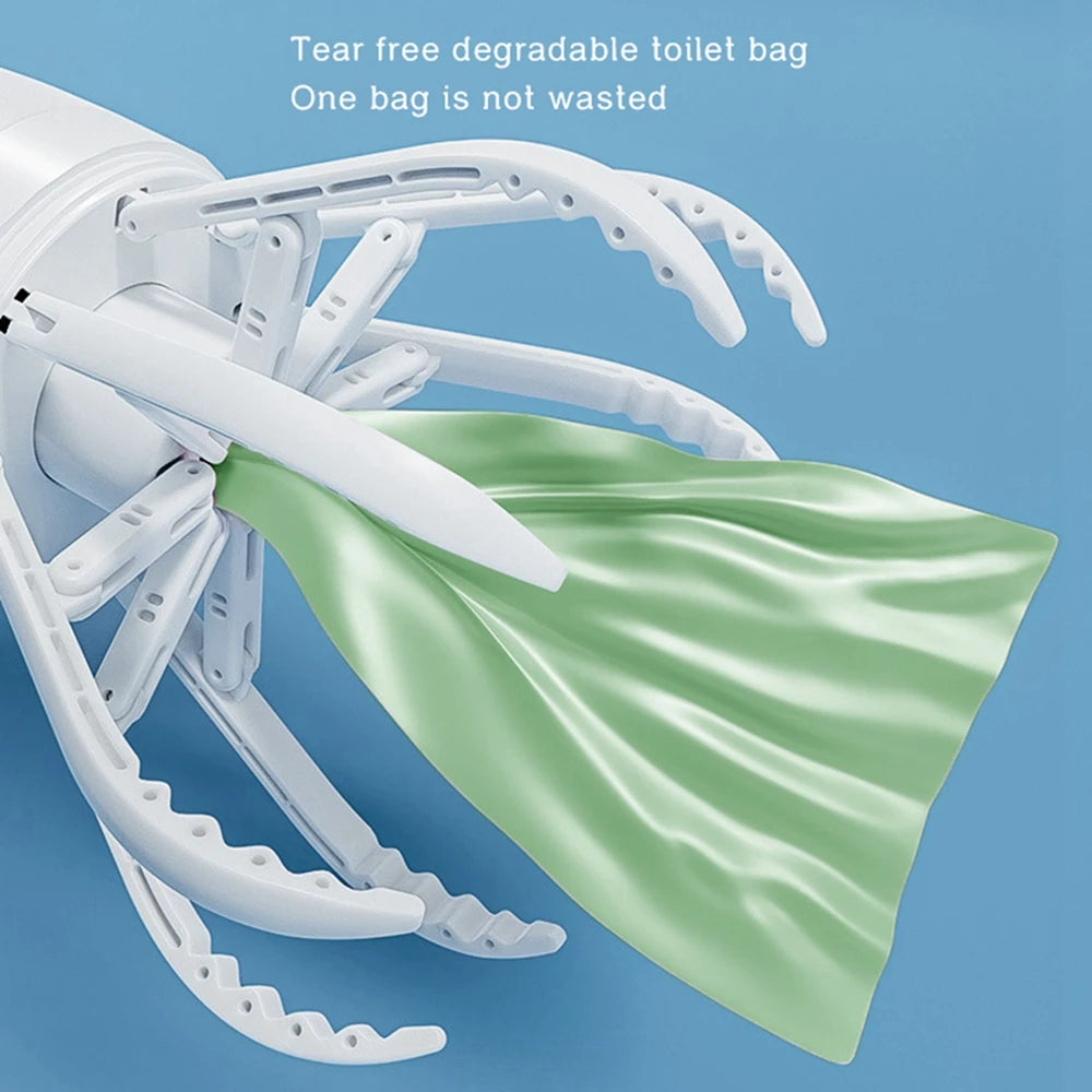 Pet Dog Pooper Scooper With 4 Rolls Tool Bags Portable No Touch Poop Scooper Puppy Waste Pick-Up Cleaner Claw Poop Scooper