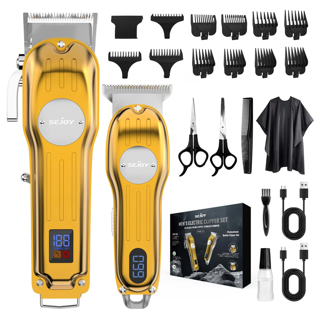 Professional Combo Kits Hair Clipper Electric Hair Trimmer Set For Men Rechargeable Cordless Haircut Machine for Barber