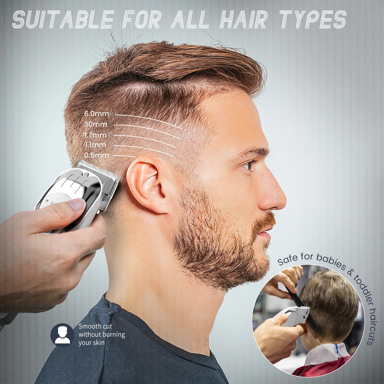 Professional Combo Kits Hair Clipper Electric Hair Trimmer Set For Men Rechargeable Cordless Haircut Machine for Barber