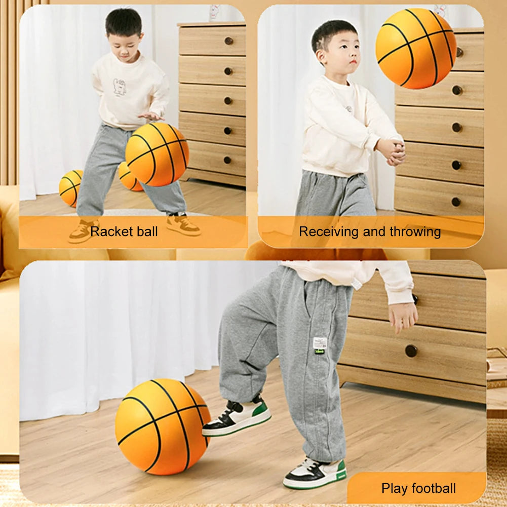 Indoor Silent Basketball High-Resilience Mute Dribbling Basketball Lightweight for Various Indoor Activities