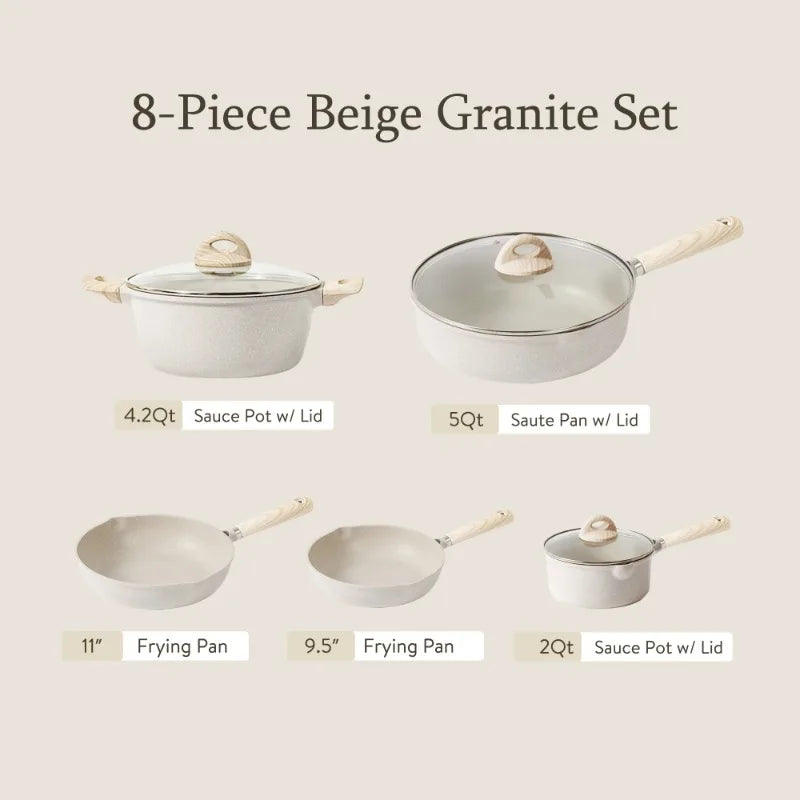 Nonstick Pots and Pans Set, Induction Kitchen Cookware Sets Non Stick