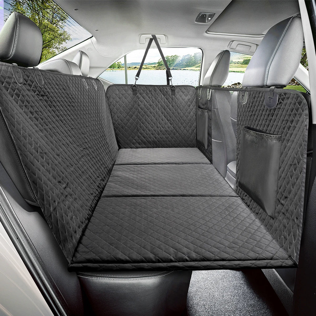 Dog Car Back Seat Extender Pet Backseat Cover Protector Hammock Carrier Mat Waterproof Seat Safety Cover Hard Bottom for Dogs