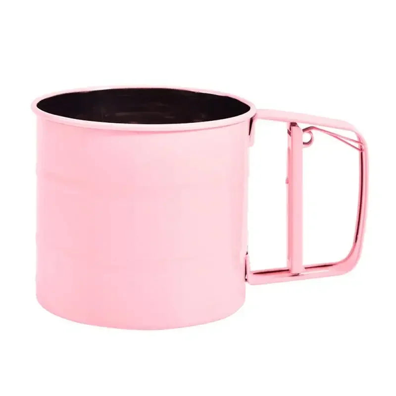 1 Pcs Stainless Steel Sieve Cup Powder Flour Baking Tool Icing Sugar Mesh Sieve Colander Crank Sifter Kitchen Tools Cocina Knife