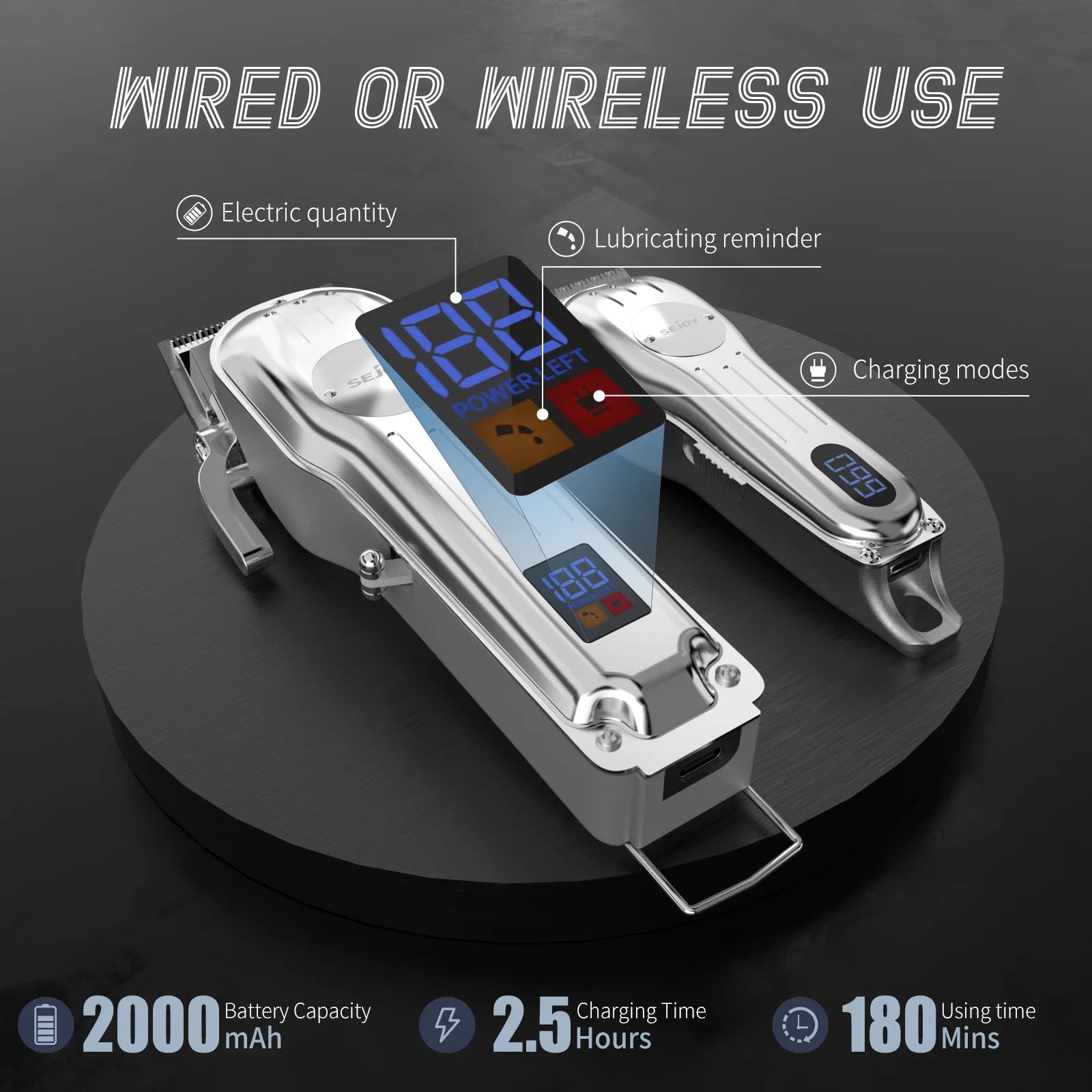 Professional Combo Kits Hair Clipper Electric Hair Trimmer Set For Men Rechargeable Cordless Haircut Machine for Barber