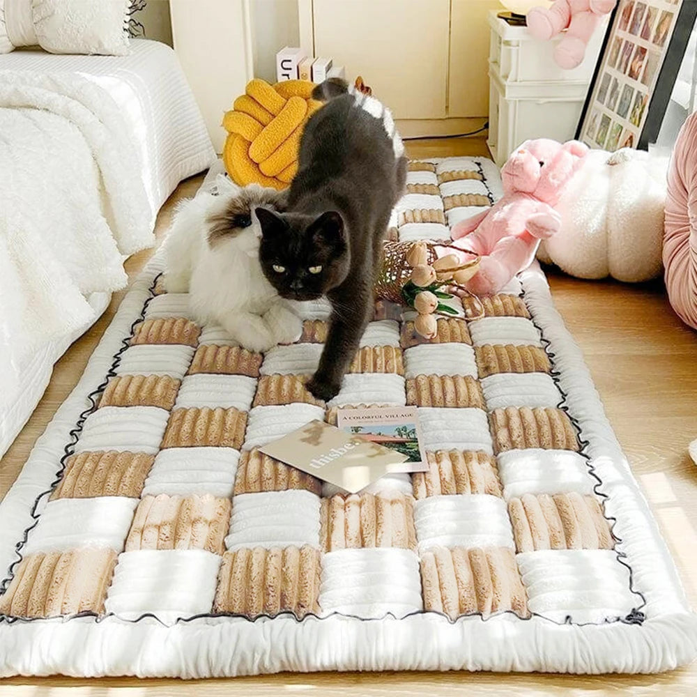 Dog Bed Mat Warm Pet Cat Scratchable Blanket Anti-slip Washable Cushion Sofa Couch Cover Protector For Large Dogs