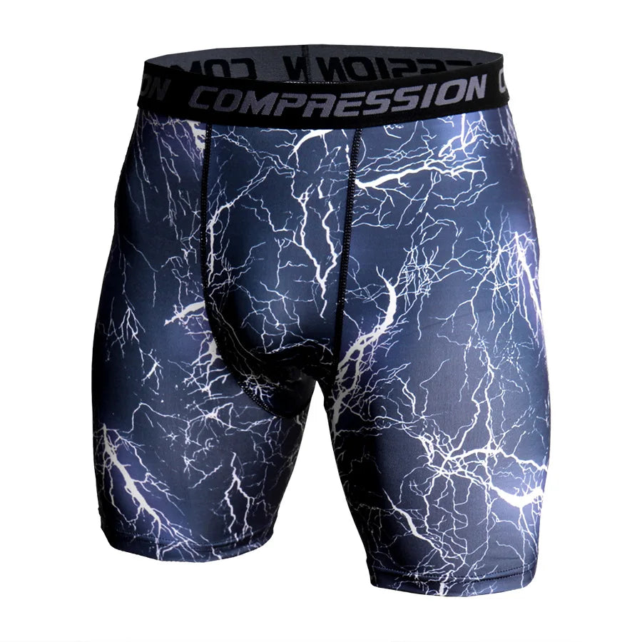 Compression Shorts Men 3D Print Camouflage Bodybuilding Tights Short Men Gyms Shorts Male Muscle Sport Elastic Running Shorts