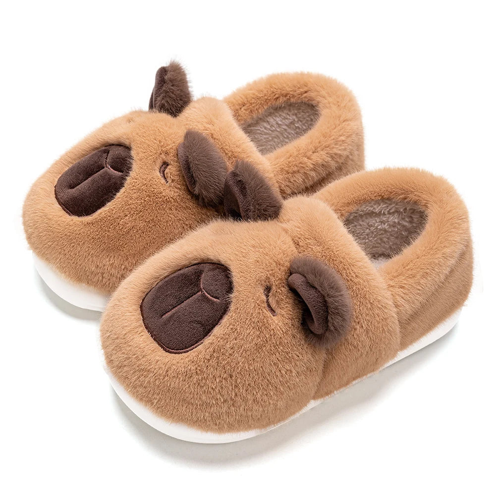 Slippers Slip-on House Shoes Comfortable Furry Animal Slippers Non-Slip Fuzzy  Slippers for Autumn Winter