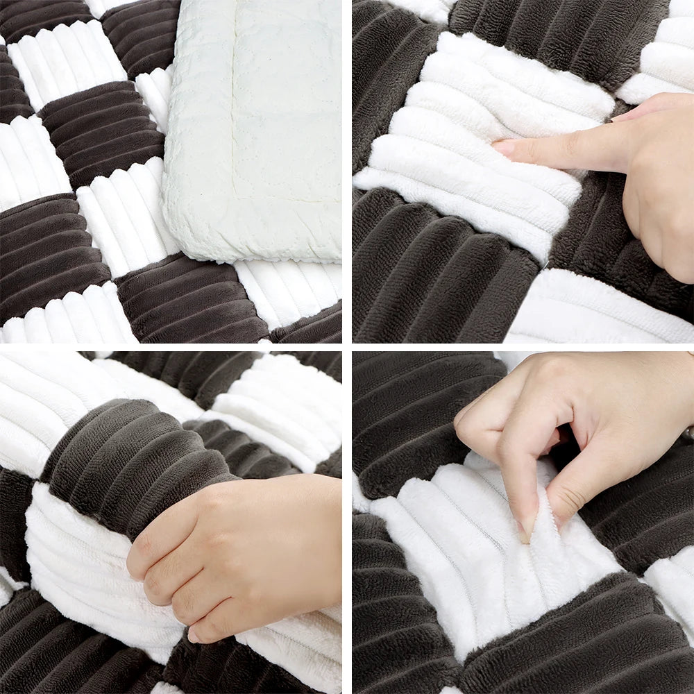 Dog Bed Mat Warm Pet Cat Scratchable Blanket Anti-slip Washable Cushion Sofa Couch Cover Protector For Large Dogs