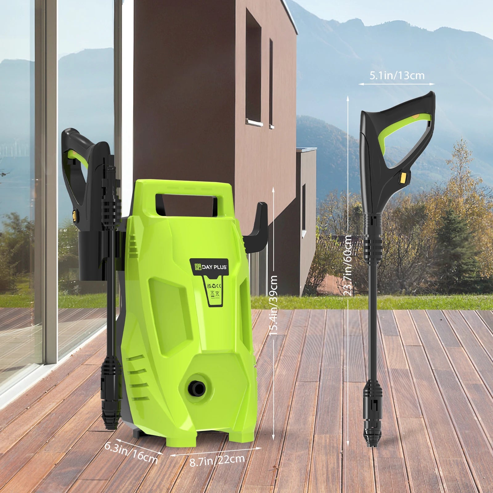 High Pressure Washer  1.32GPM, Multi-IN-1 Jet Nozzle, Portable Electric Jet Washer for Cars Garden Home Patio Power Tool