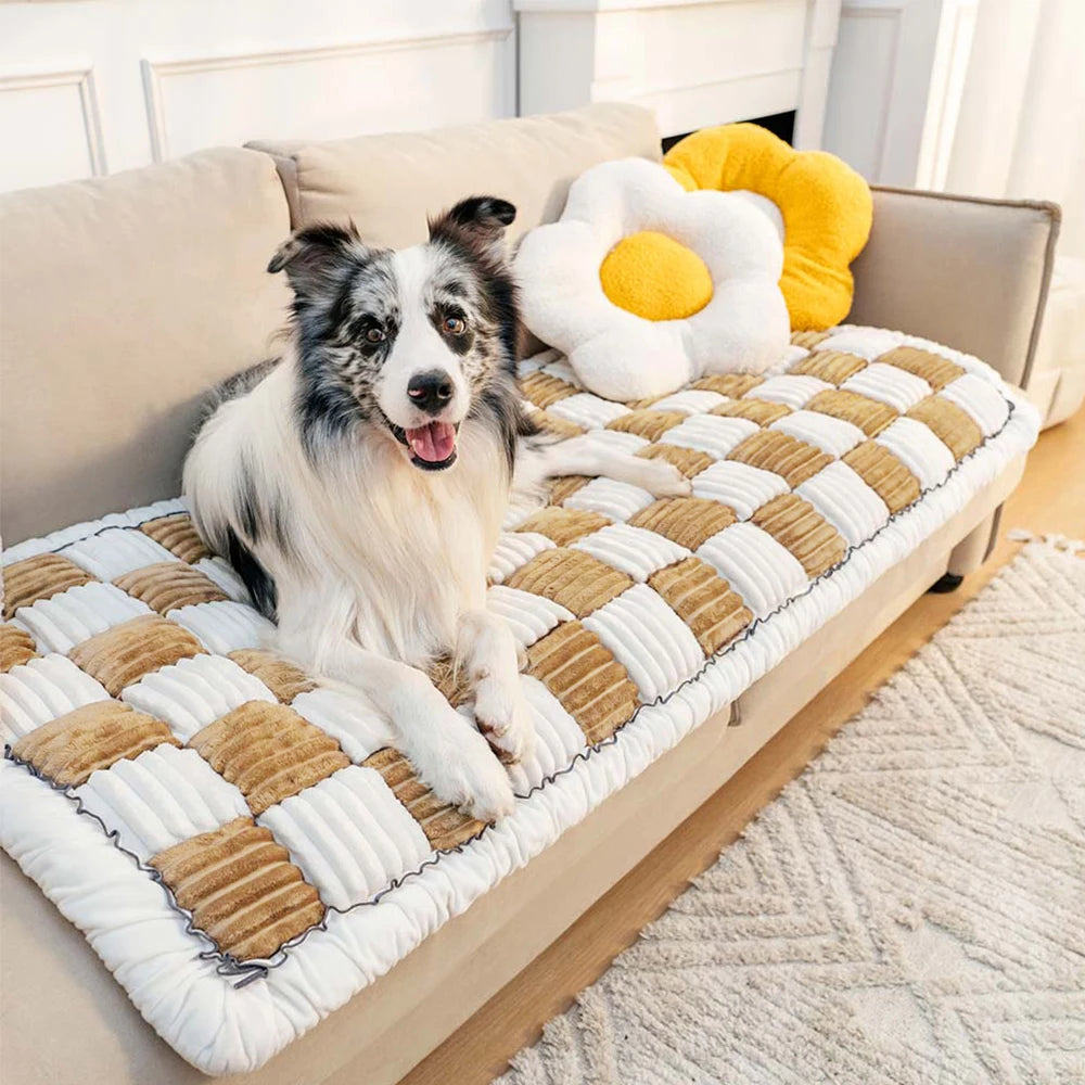 Dog Bed Mat Warm Pet Cat Scratchable Blanket Anti-slip Washable Cushion Sofa Couch Cover Protector For Large Dogs