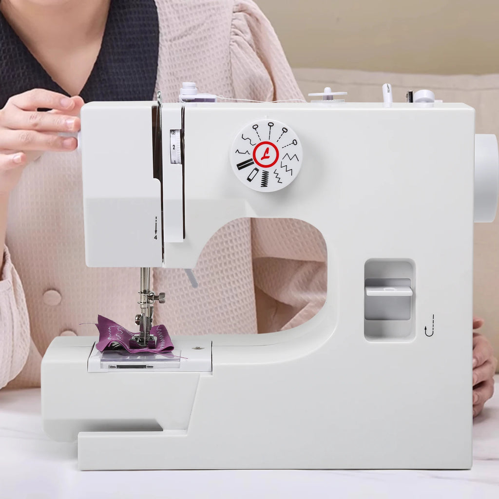 825A Multifunctional Mini Sewing Machine 12 Stitches Electric Sewing Machine with Foot Pedal US Long Service Life Perfect Gift