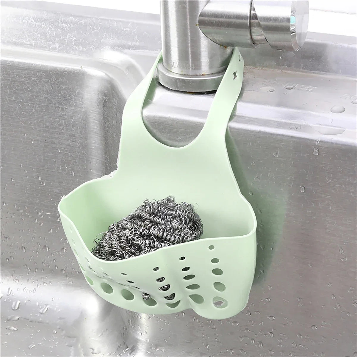 Adjustable Sink  Drain Basket Plastic Bag Useful Things For Kitchen Accessories Soap Sponge Hanging Organizer Usefull things